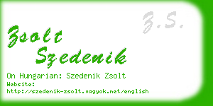 zsolt szedenik business card